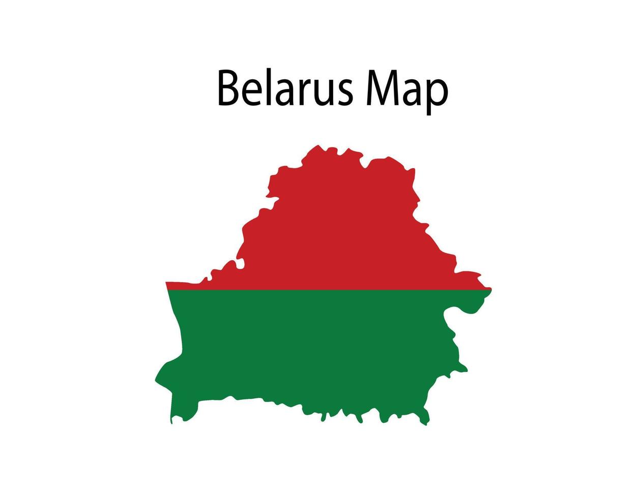 ilustração vetorial de mapa da bielorrússia no fundo da bandeira nacional vetor
