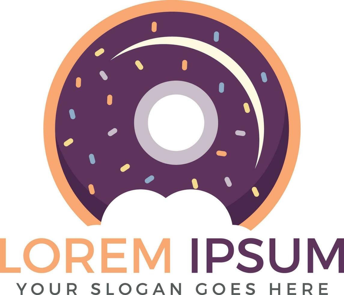 ilustração em vetor logotipo donut.
