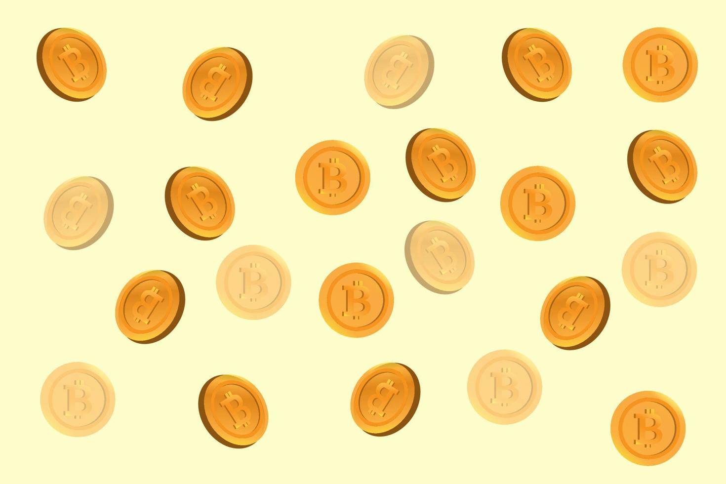 fundo de moeda digital bitcoin brilhante vetor