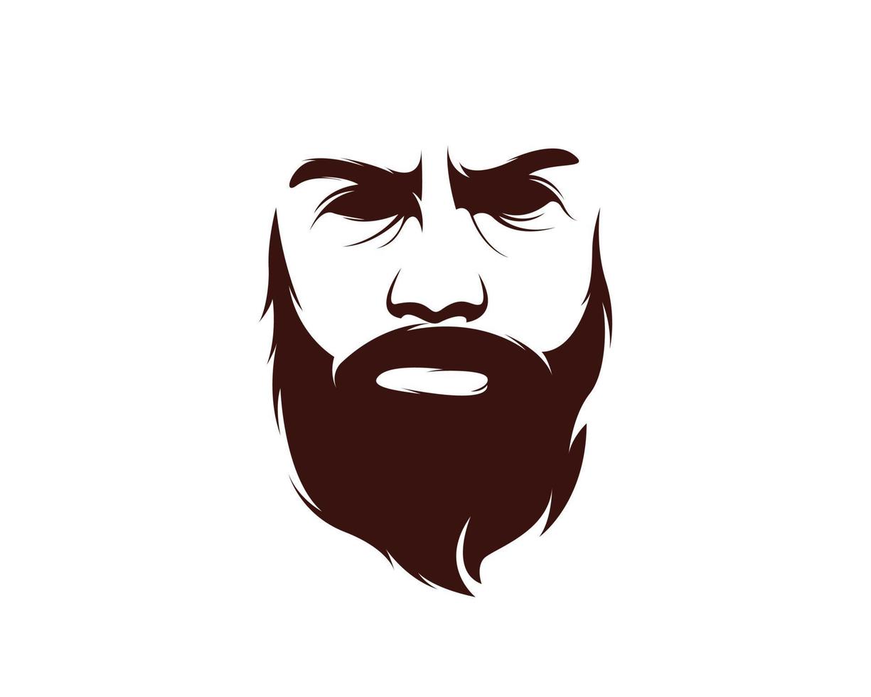 logotipo da barba do homem vetor