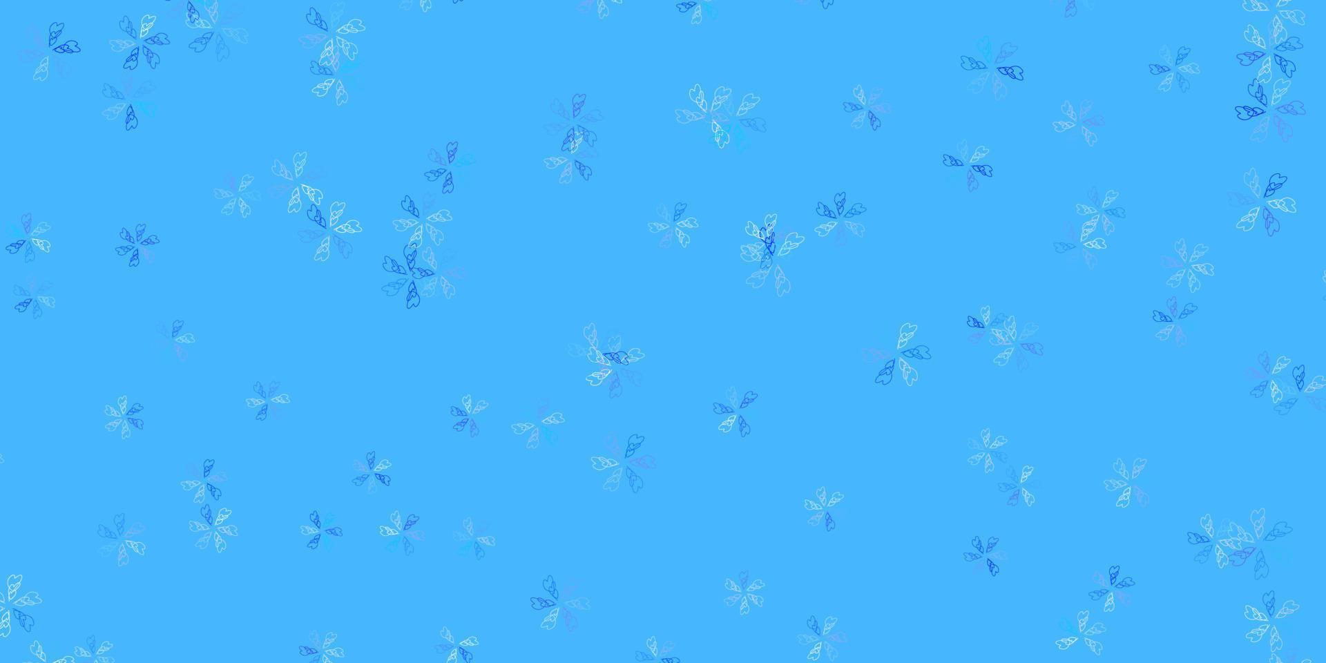 fundo abstrato azul claro do vetor com folhas.