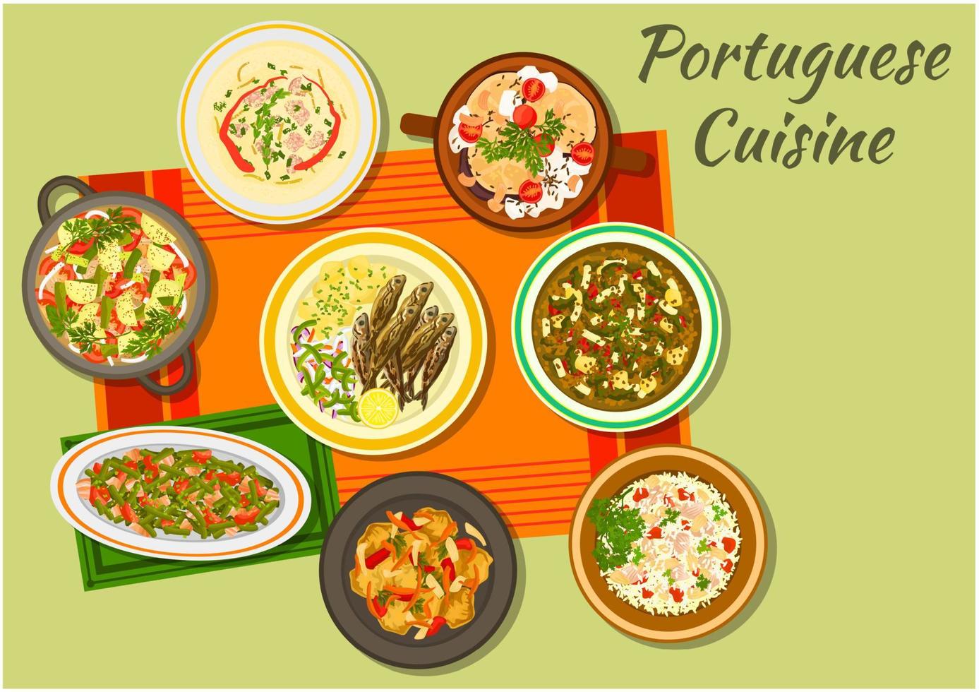 ícone da cozinha portuguesa para design de alimentos vetor