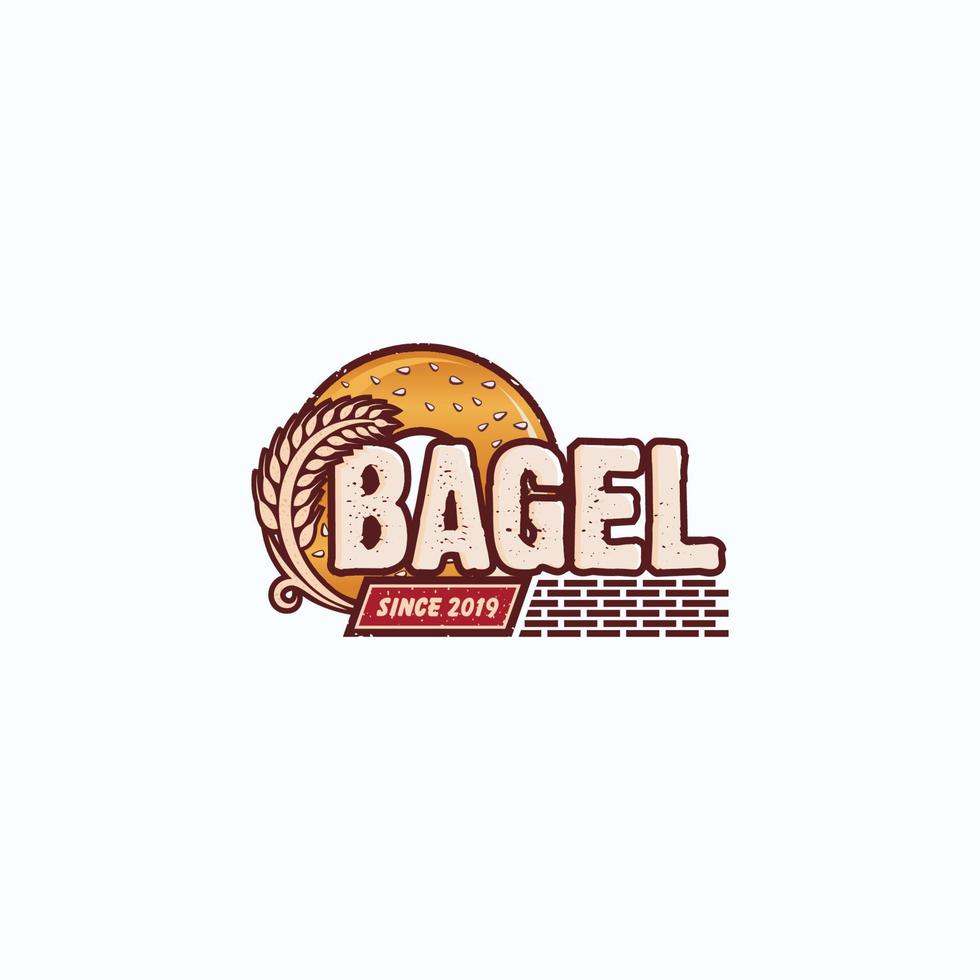 modelo de vetor de logotipo de bagel