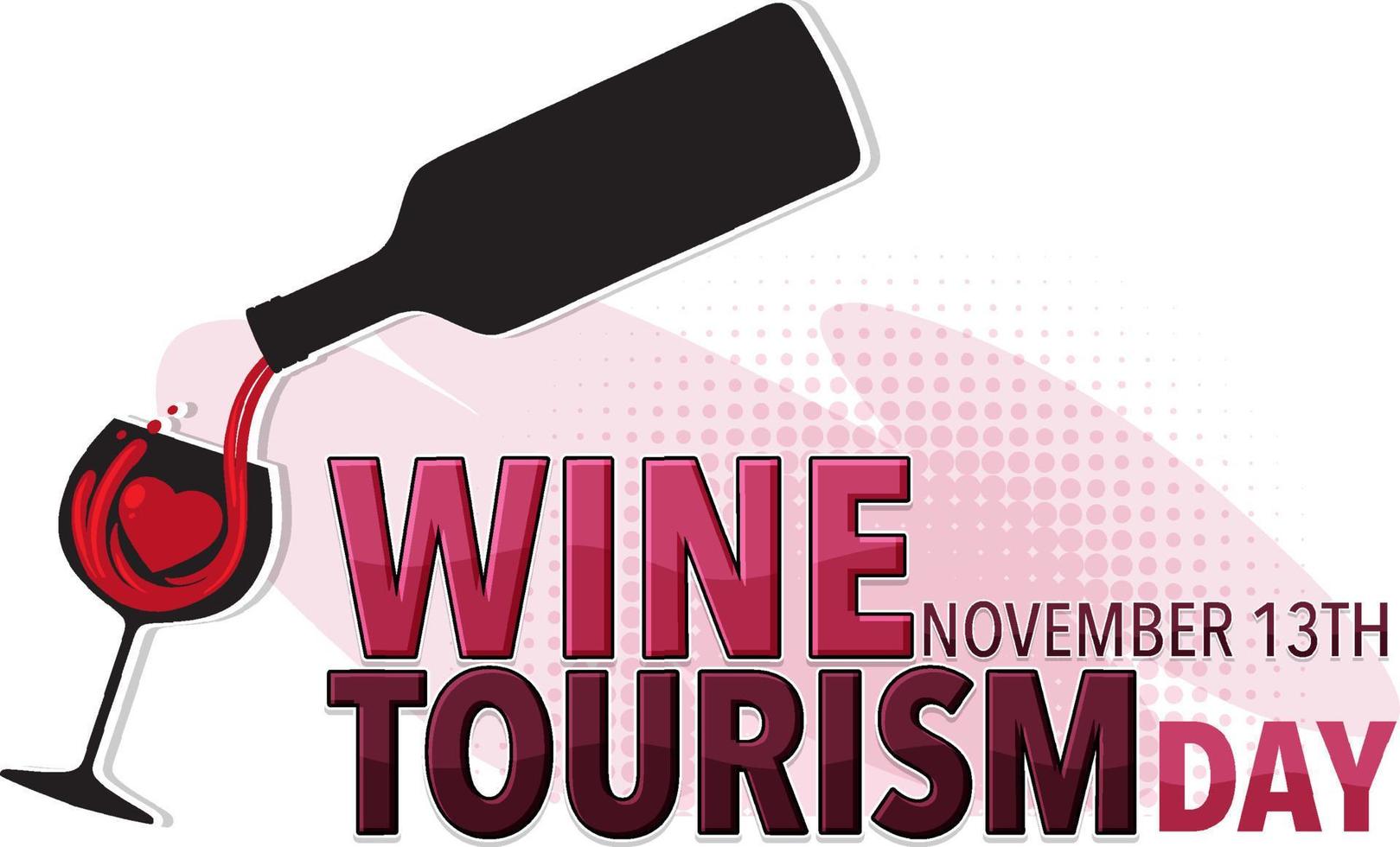 design de banner do dia do turismo do vinho vetor