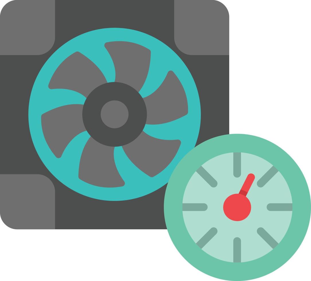 ícone plano de velocidade do ventilador vetor