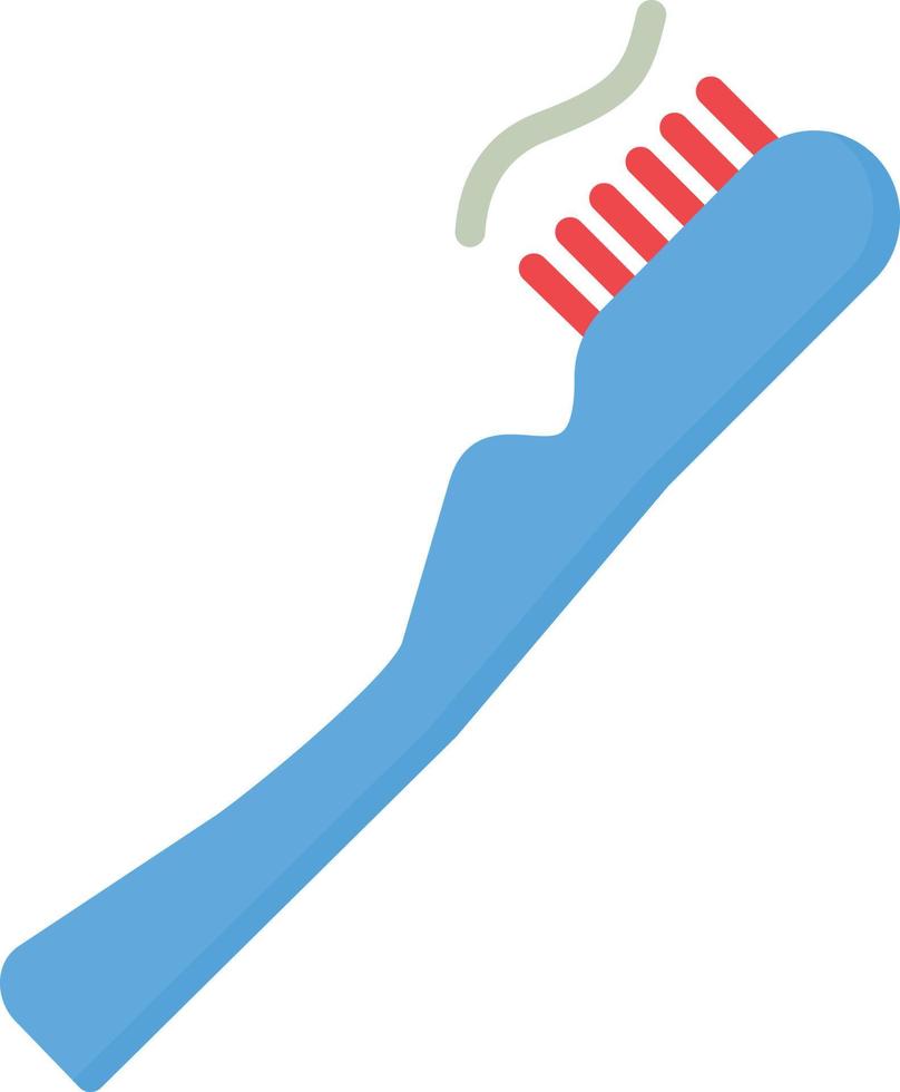 ícone plano de escova de dente vetor