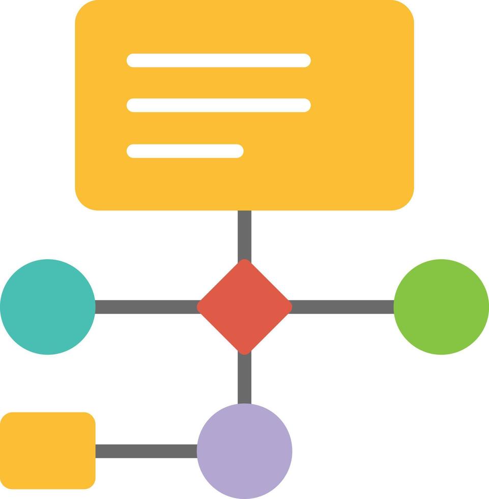 ícone plano de fluxo de trabalho vetor