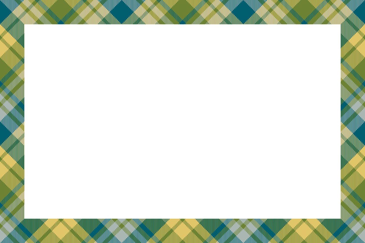 vetor de moldura vintage. estilo retro padrão de fronteira escocesa. ornamento xadrez tartan.