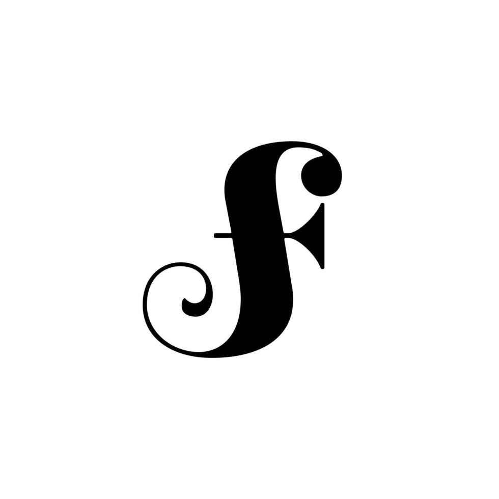 design de logotipo de letra f para empresa de moda e beleza e spa. ícone de vetor de letra f. logo