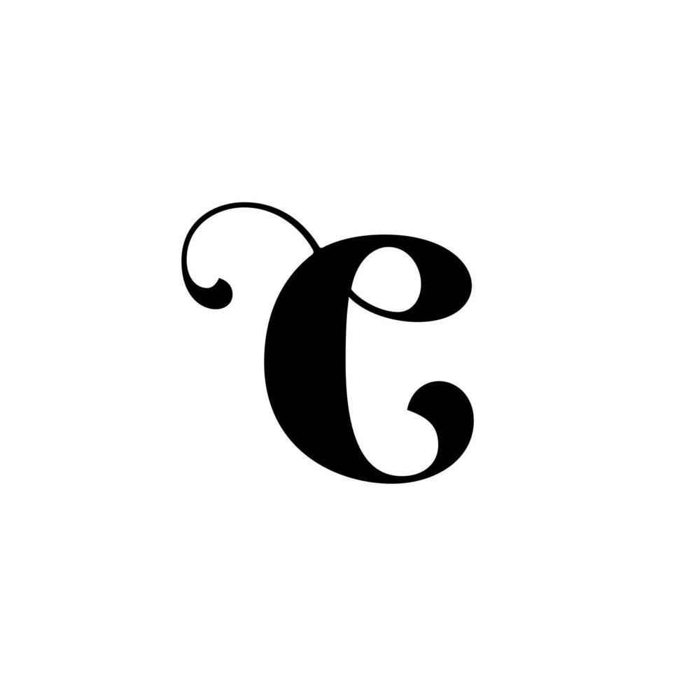 design de logotipo de letra c para empresa de moda e beleza e spa. ícone de vetor de letra c. c logotipo