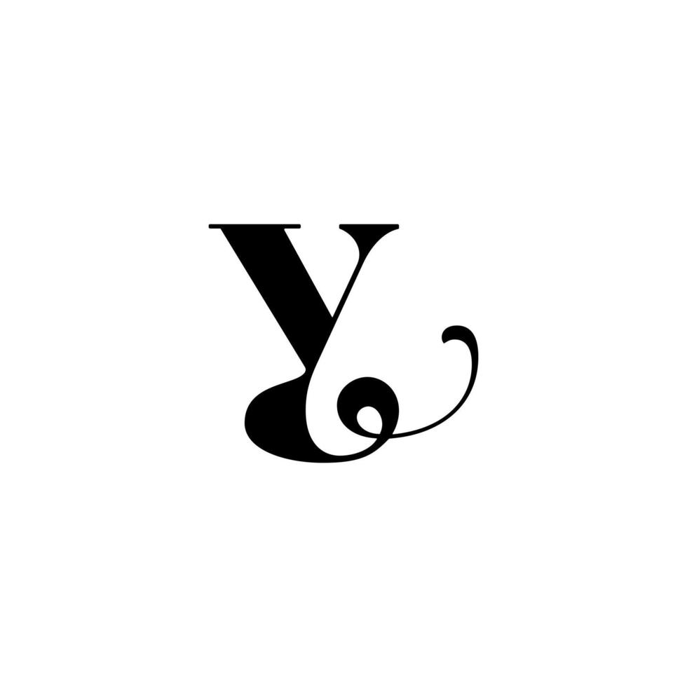 design de logotipo de letra y para empresa de moda e beleza e spa. ícone de vetor de letra y. y logo