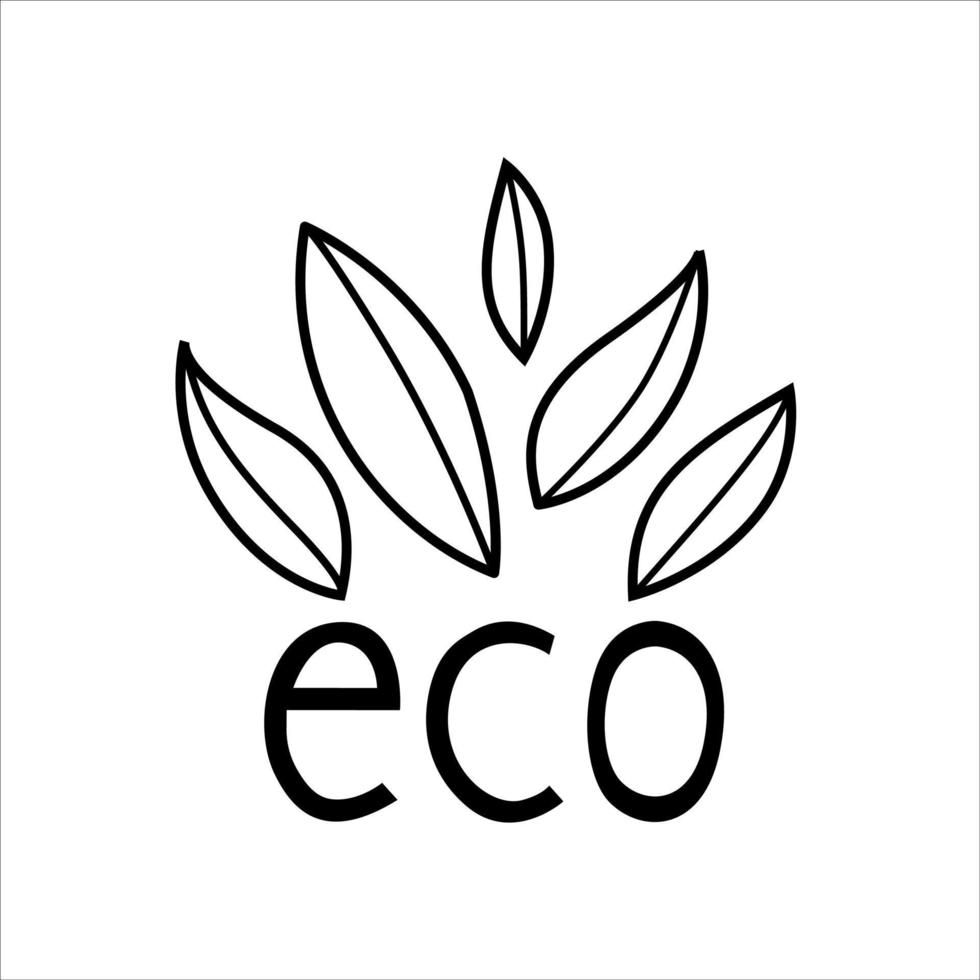 ícone de folhas orgânicas de vetor