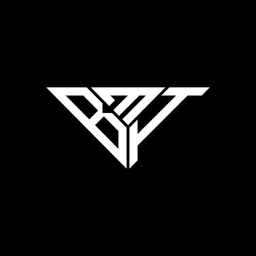 design criativo do logotipo da carta bmi com gráfico vetorial, logotipo simples e moderno bmi em forma de triângulo. vetor