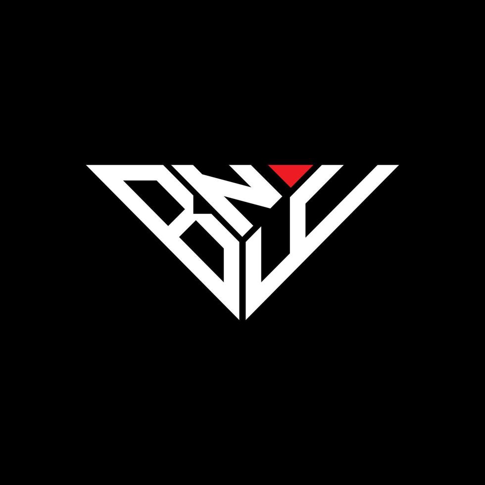 design criativo do logotipo da carta bny com gráfico vetorial, logotipo simples e moderno bny em forma de triângulo. vetor
