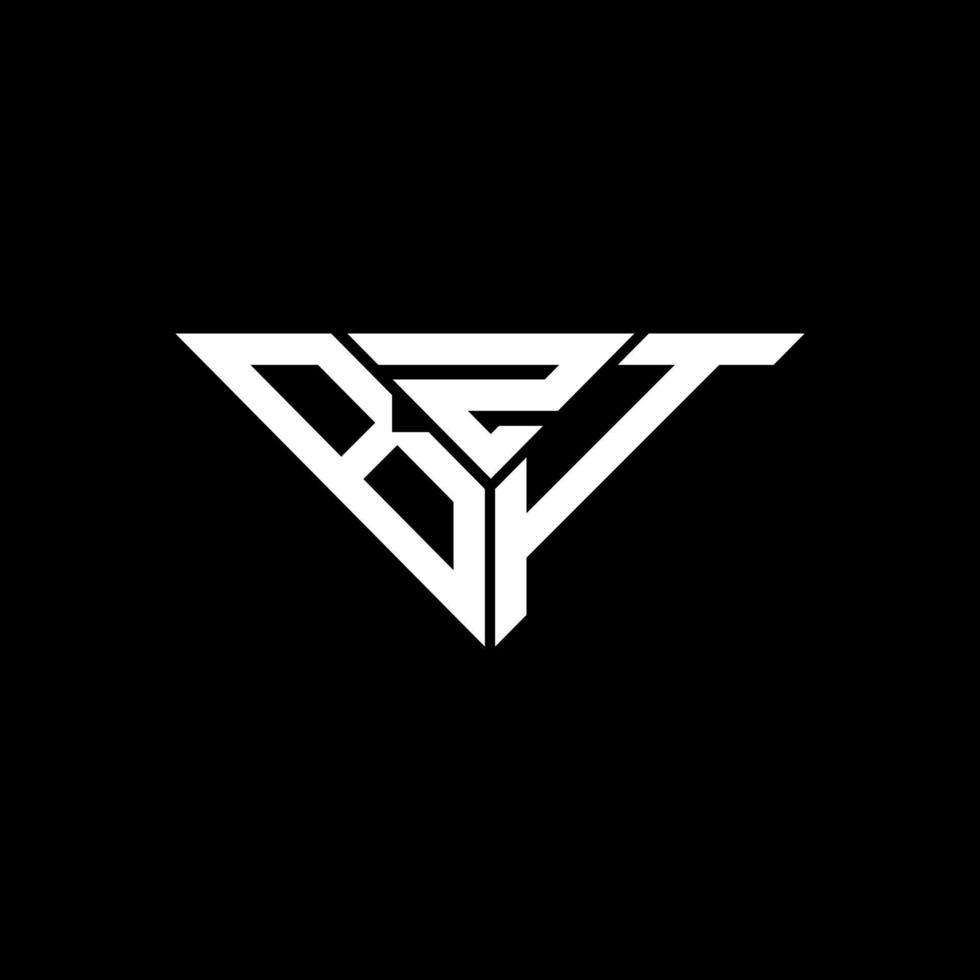 design criativo do logotipo da letra bzi com gráfico vetorial, logotipo simples e moderno bzi em forma de triângulo. vetor