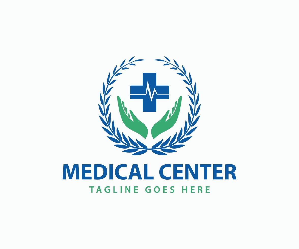 modelo de logotipo do centro médico. logotipo do centro de saúde vetor