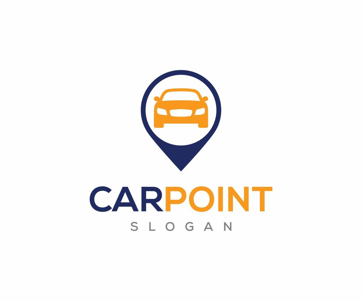 modelo de design de logotipo de ponto de carro. logotipo do ponto de serviços de carro vetor