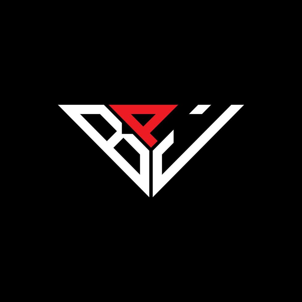 design criativo do logotipo da letra bpj com gráfico vetorial, logotipo simples e moderno bpj em forma de triângulo. vetor