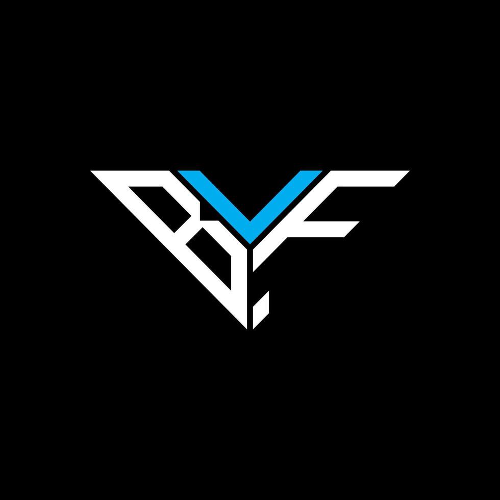 design criativo do logotipo da carta bvf com gráfico vetorial, logotipo simples e moderno bvf em forma de triângulo. vetor