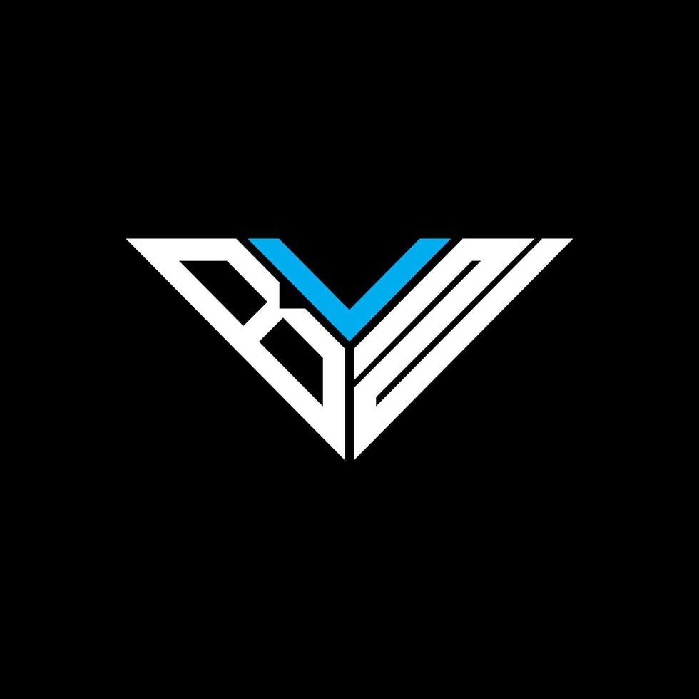 design criativo do logotipo da carta bvn com gráfico vetorial, logotipo simples e moderno bvn em forma de triângulo. vetor