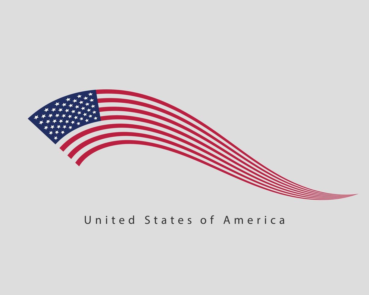 vetor de bandeira dos EUA. estilo moderno símbolo dos Estados Unidos da América. elemento de design de bandeira americana