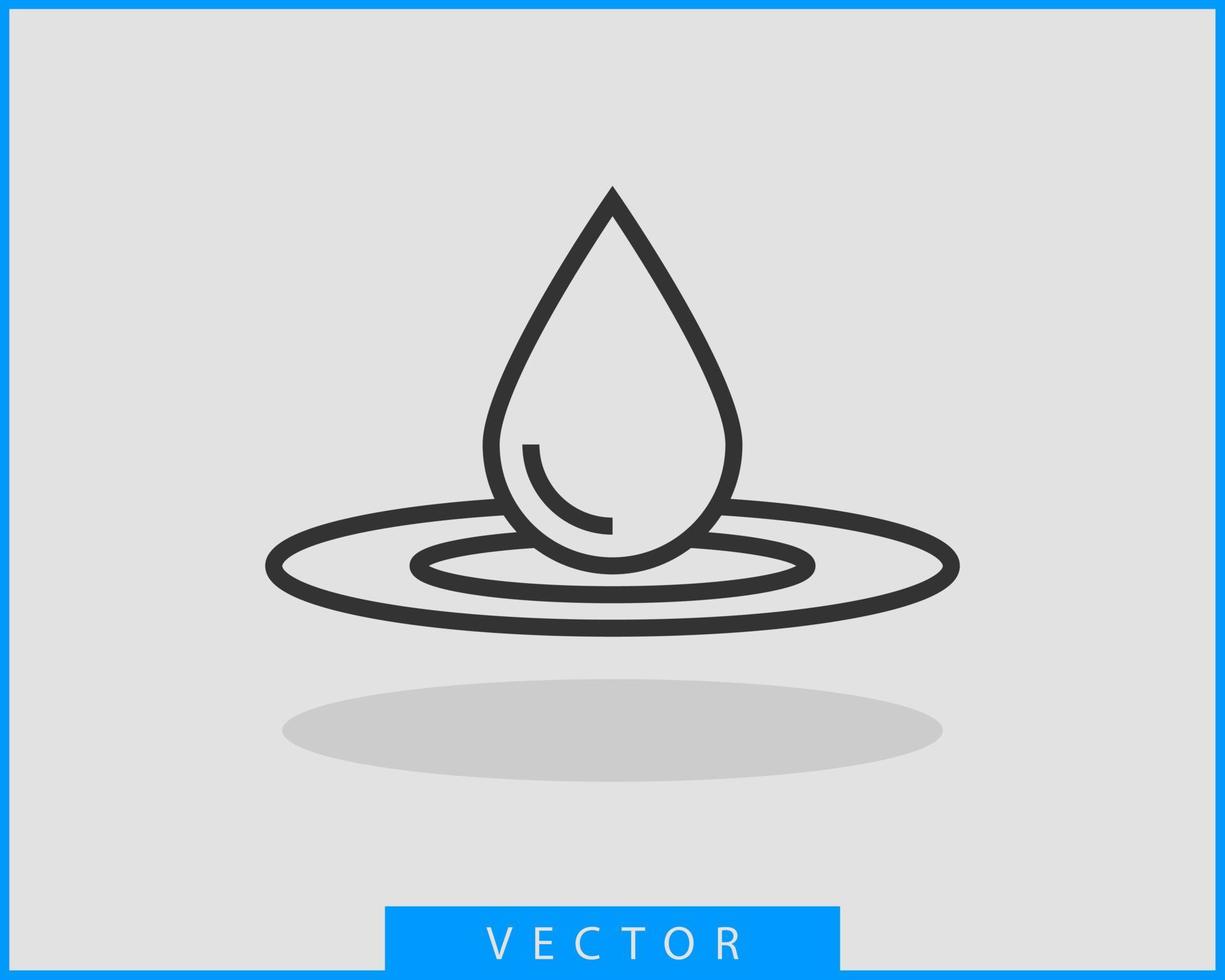 soltar elemento de design isolado de vetor de ícone de água