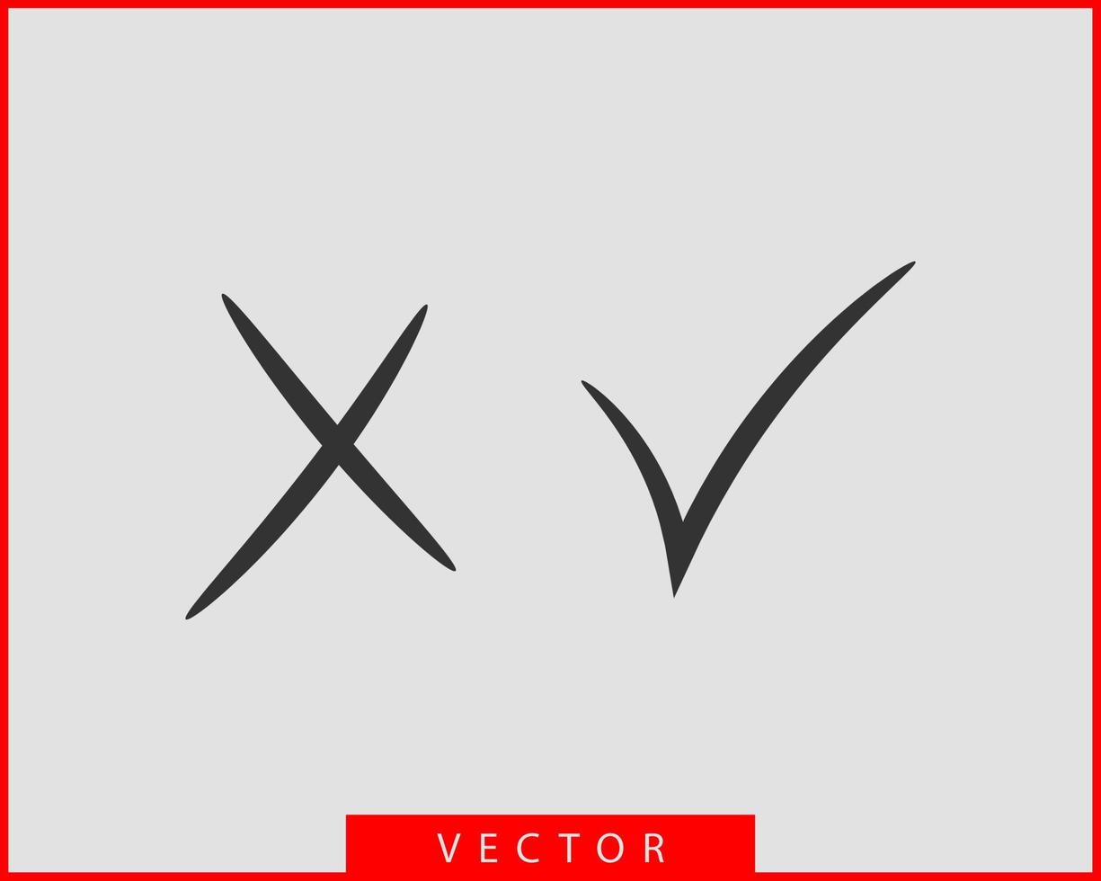 elemento de design de símbolo de vetor de ícone de marca de seleção.