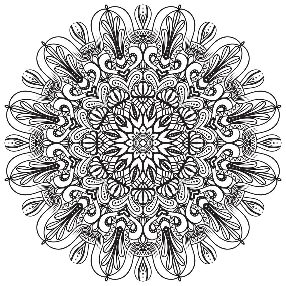 formas de mandala fáceis para colorir vector mandala flor ilustração de padrão de flor oriental