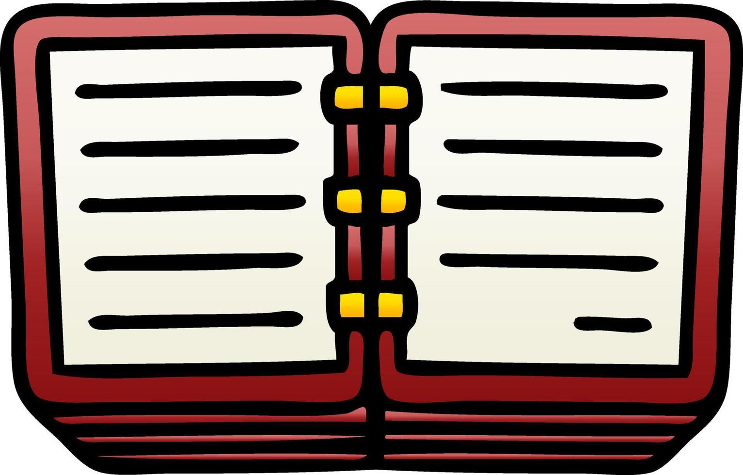 pilha de diários de desenho sombreado gradiente vetor