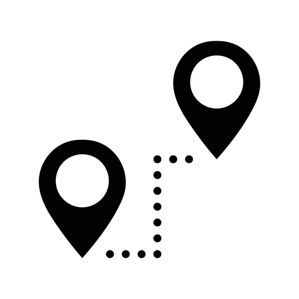 ícone de distância do mapa vetor