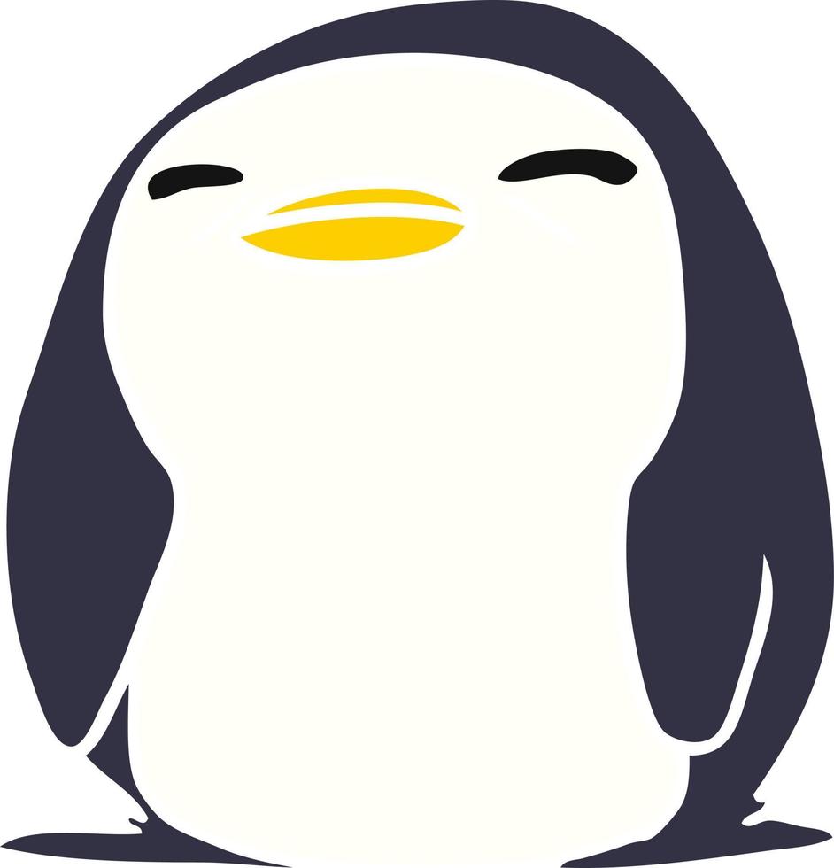 kawaii dos desenhos animados de um pinguim fofo 10534946 Vetor no Vecteezy