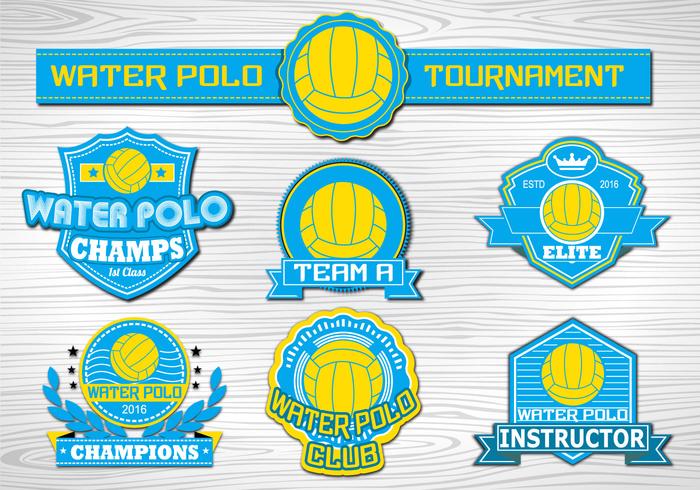 Coleção de etiquetas Water Polo Sport vetor