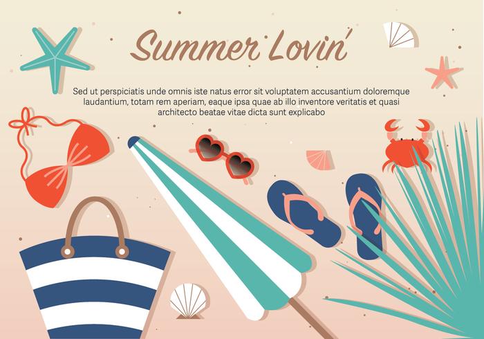 Praia gratuita do vetor Summer Lovin