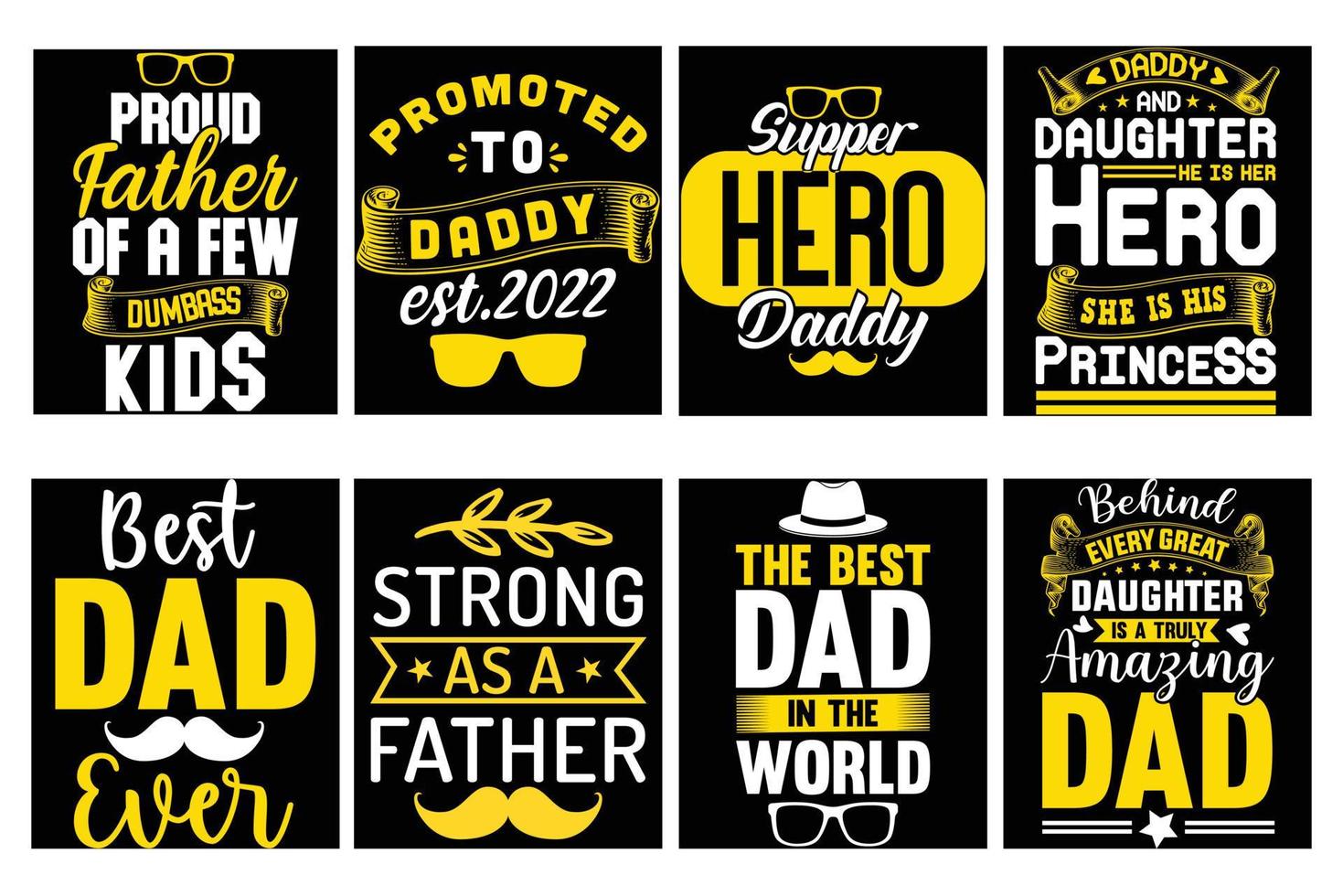 ideia de design de camiseta de tipografia papai dia dos pais vetor