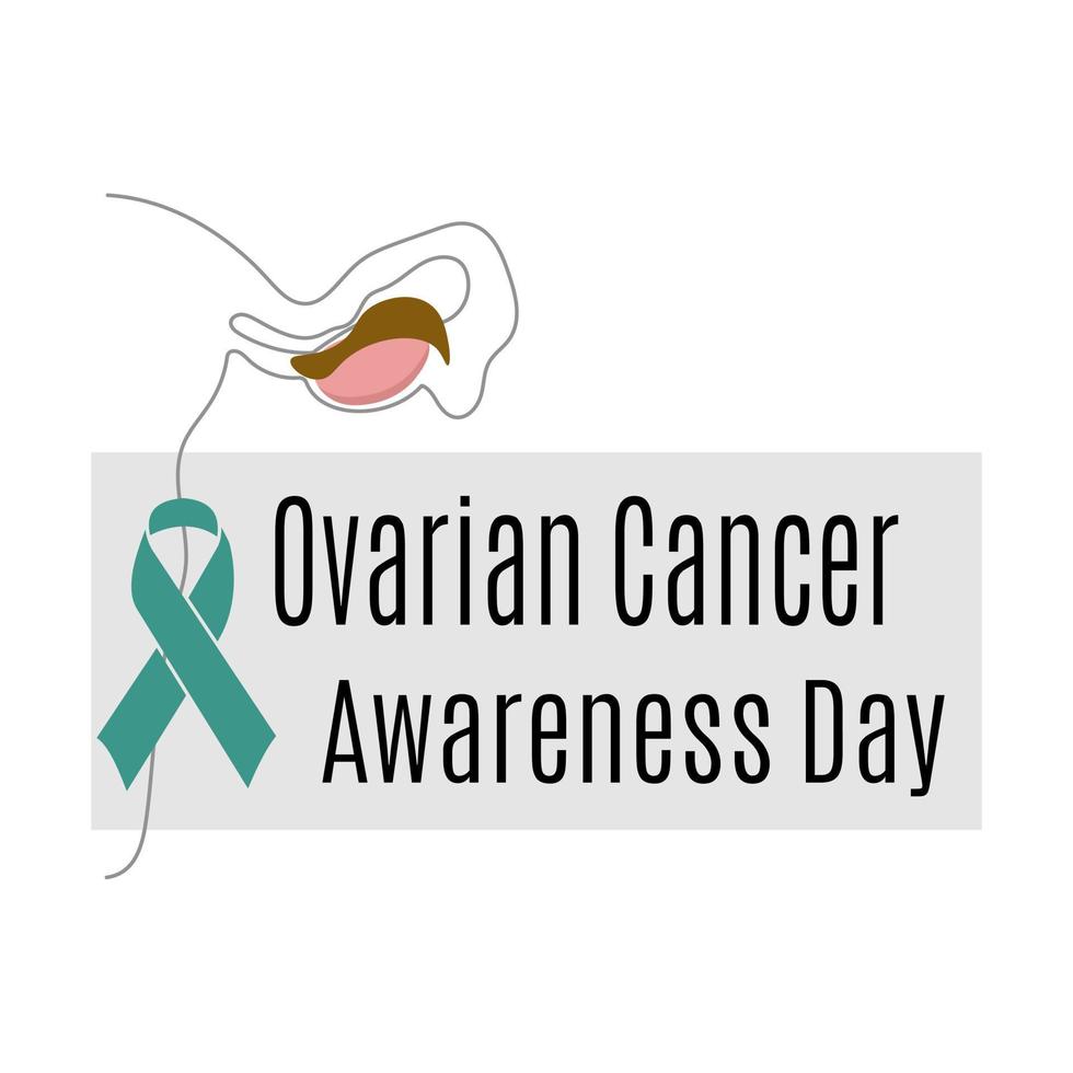 dia de conscientização do câncer de ovário, design para pôster ou banner médico vetor