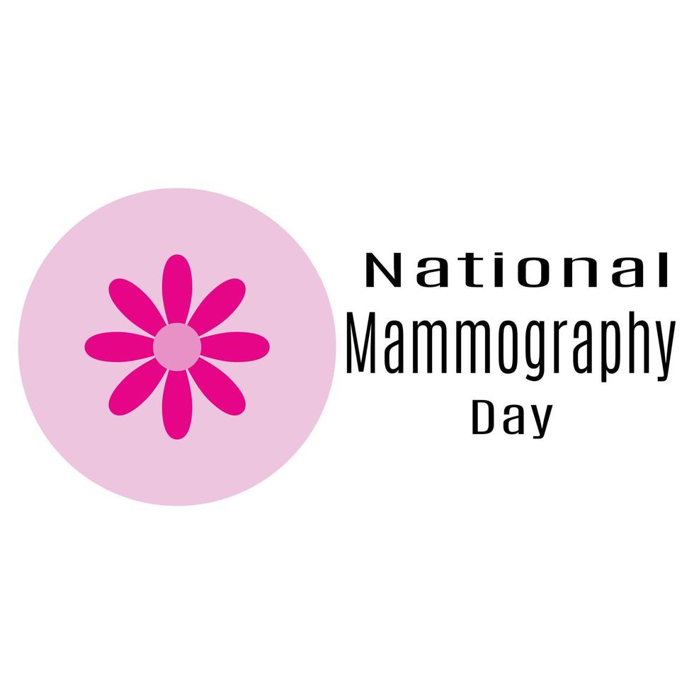 dia nacional da mamografia, ideia para um cartaz, banner, panfleto ou cartão postal sobre um tema médico vetor