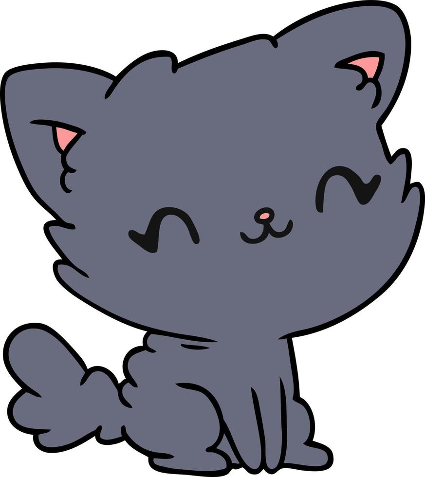 Desenho animado bonito kawaii gato fofo imagem vetorial de lineartestpilot©  248322500