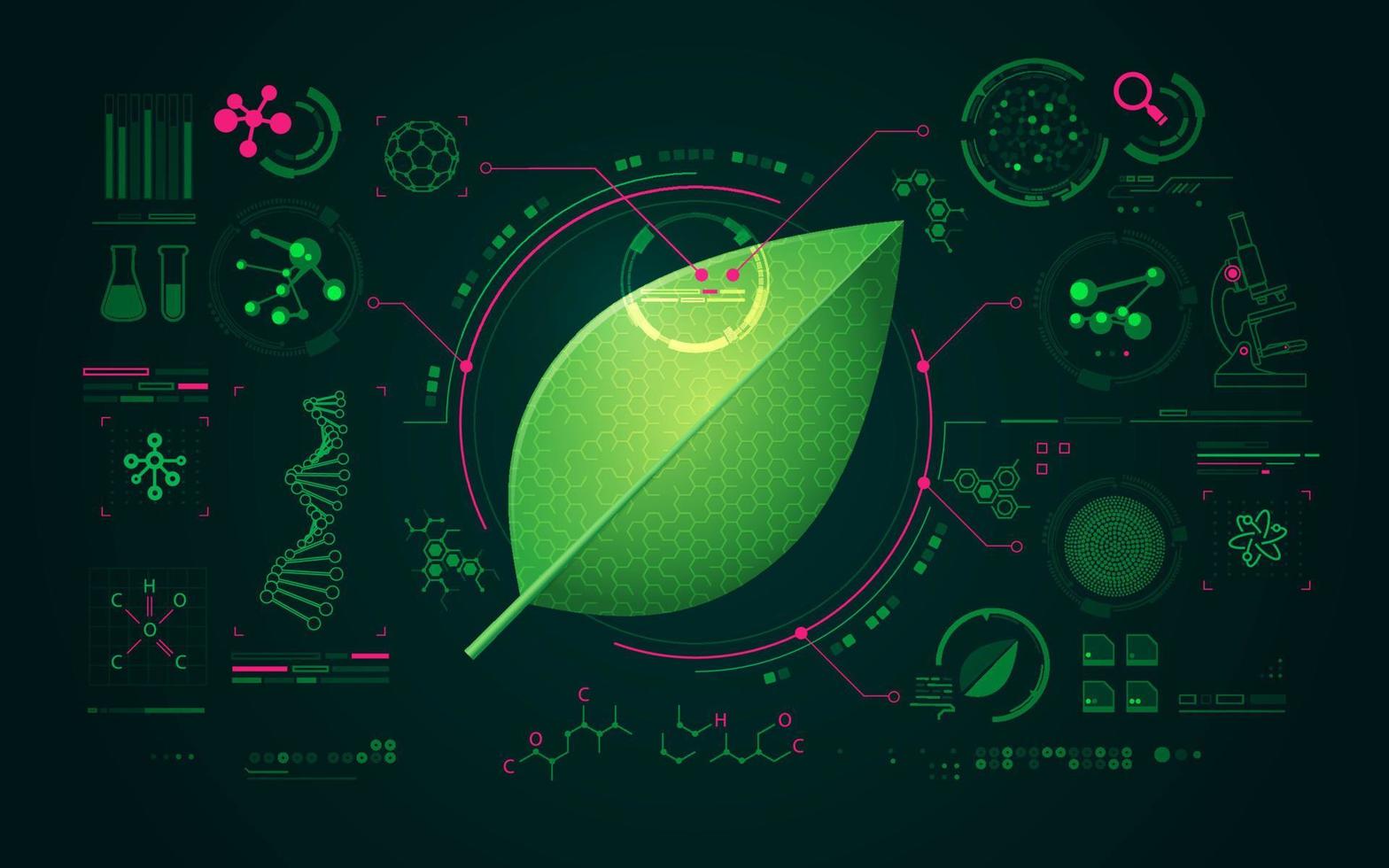 laboratório de biologia verde vetor