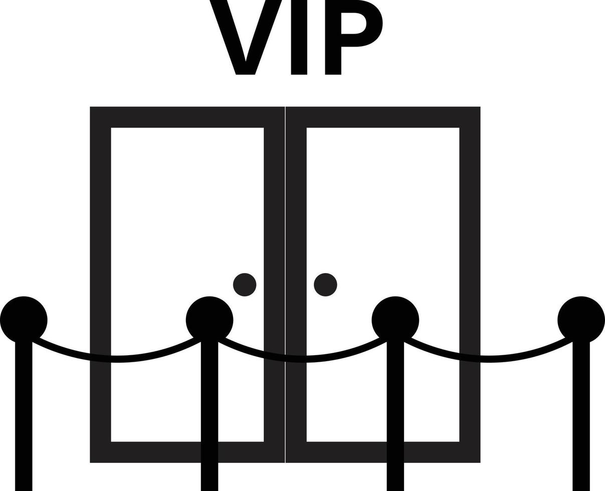 ícone de sala vip em fundo branco. símbolo do salão vip. sinal vip. estilo plano. vetor