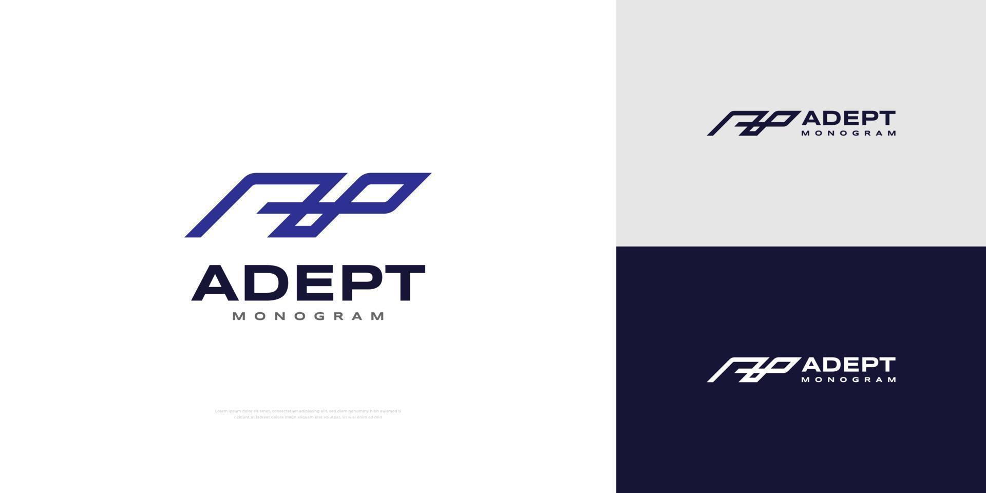 abstrato letra inicial a e p design de logotipo. logotipo do monograma ap com estilo de linha para logotipo de negócios ou tecnologia vetor