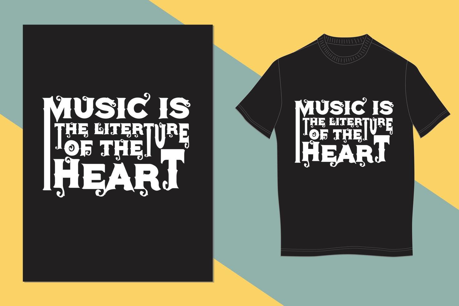 design de camiseta de música vetor