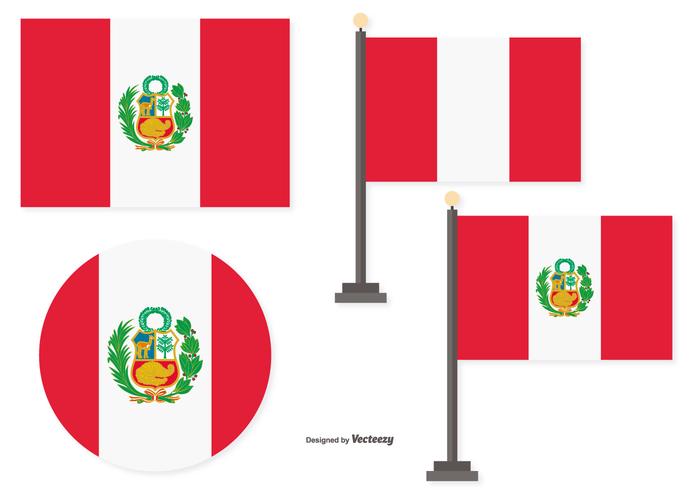 Bandeiras do Peru vetor