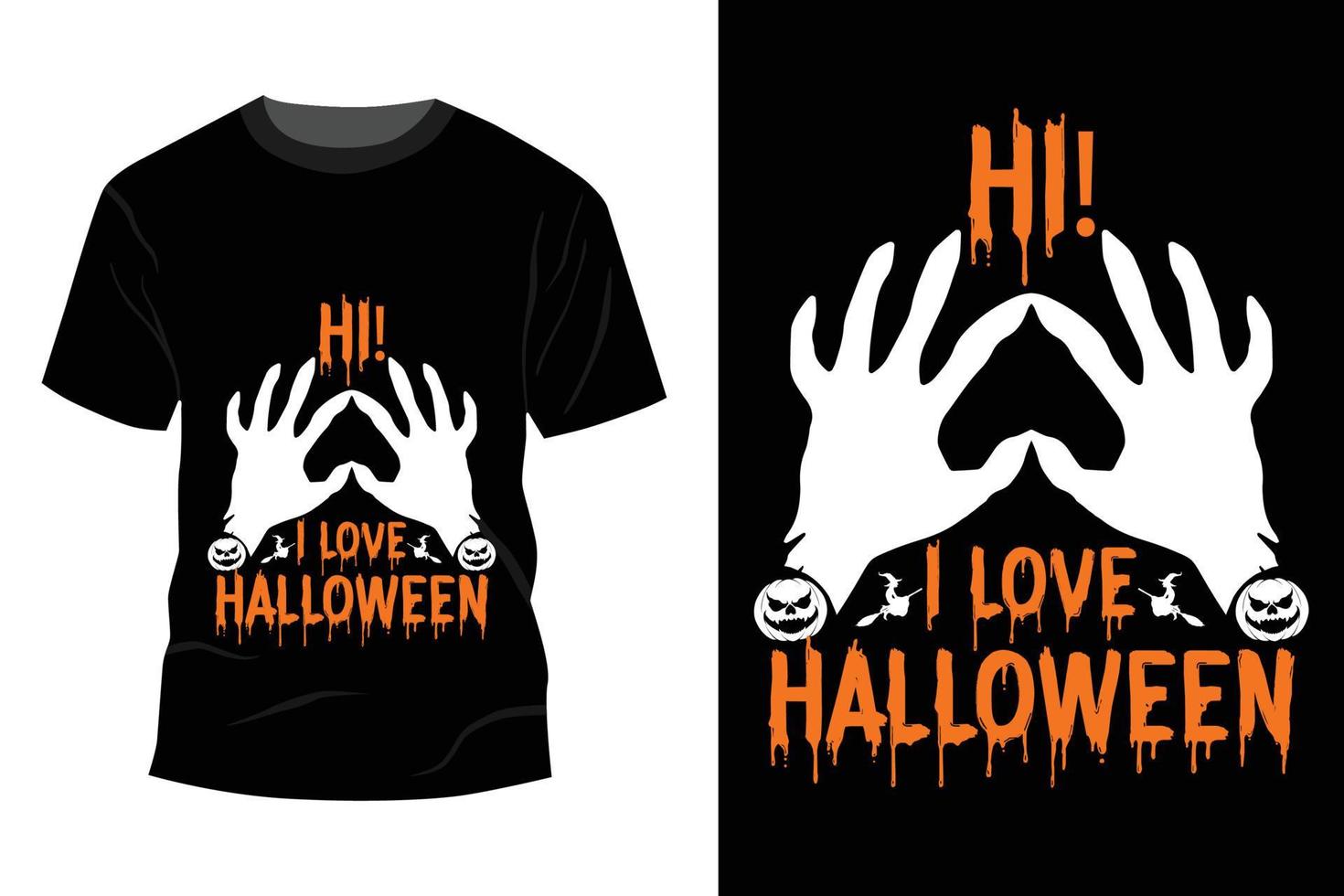 desenho de t-shirt halloween vetor