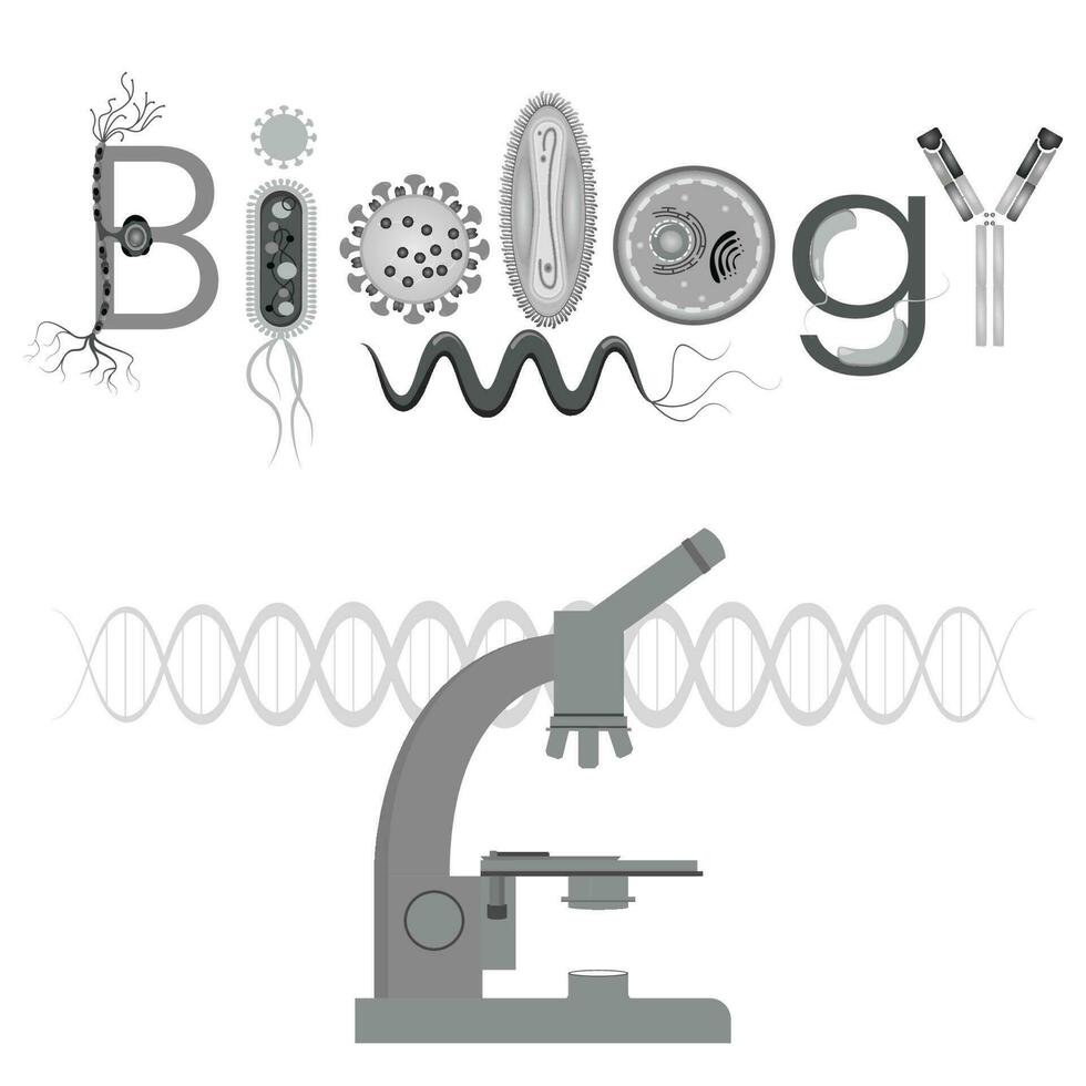 texto da matéria da escola de biologia e gráfico vetorial de patógenos vetor