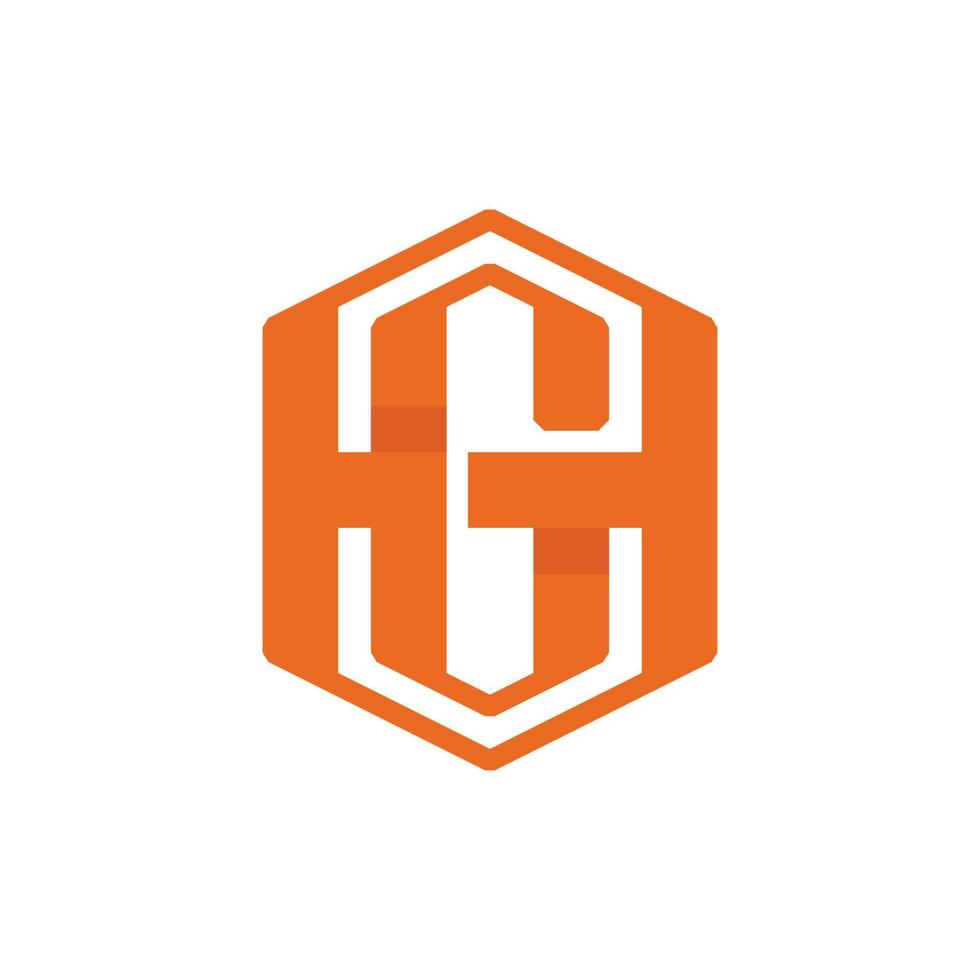 letra hg logotipo de negócios de monograma geométrico vetor
