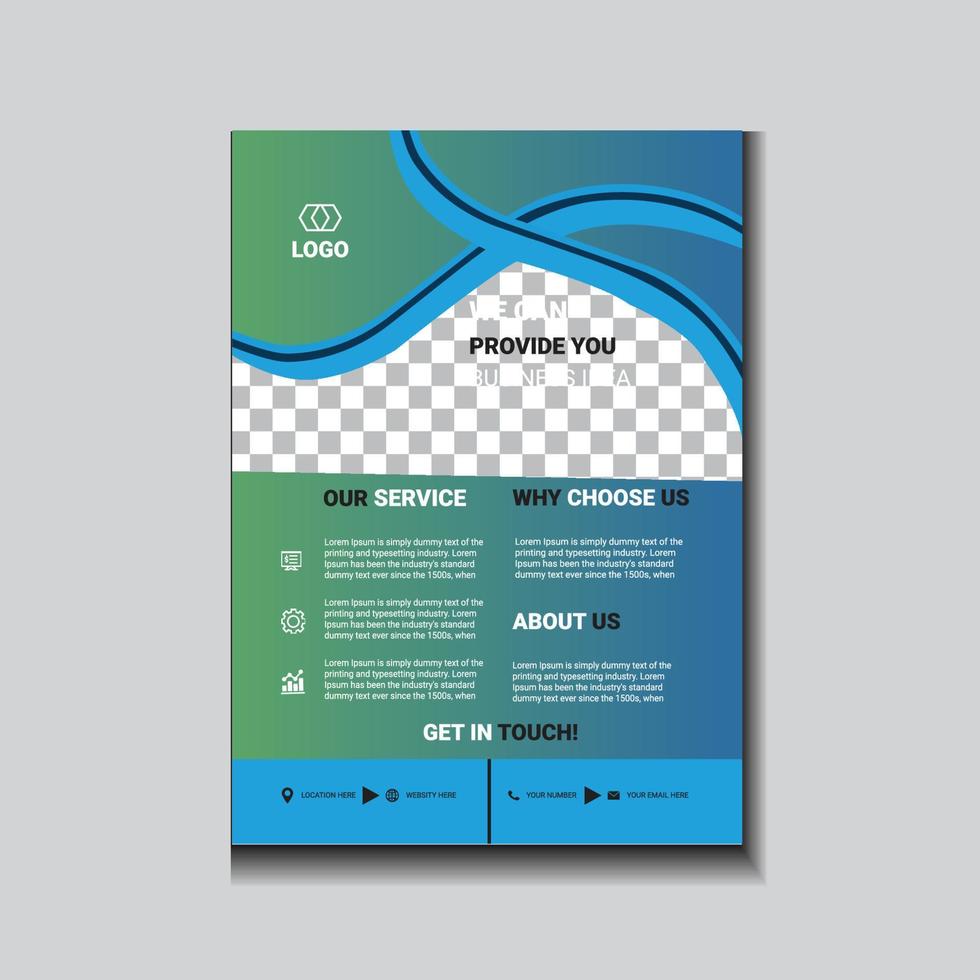 modelo de panfleto de papel timbrado de negócios de panfleto corporativo design criativo vetor