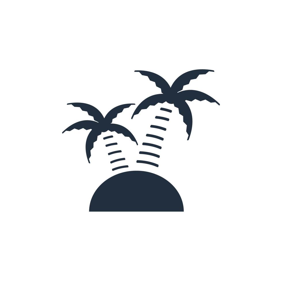 ícone de árvore de coco, vetor e ilustração.