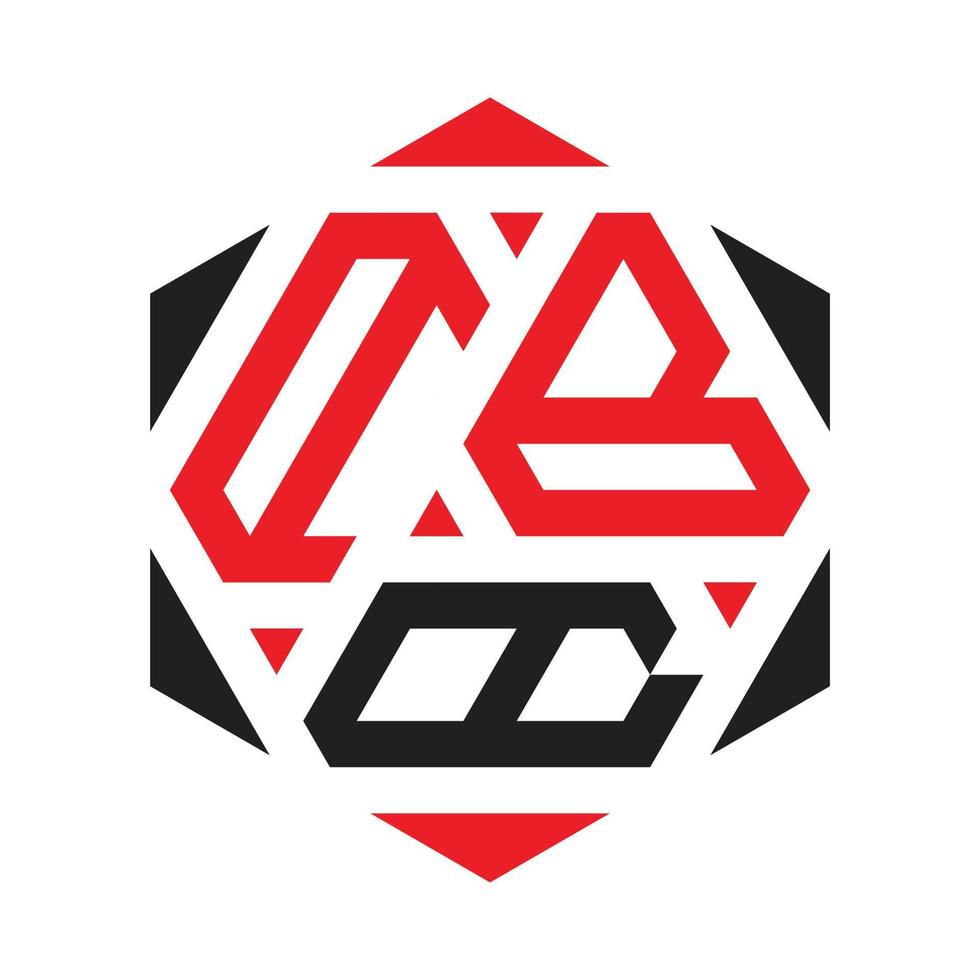design de logotipo de três letras de polígono criativo vetor