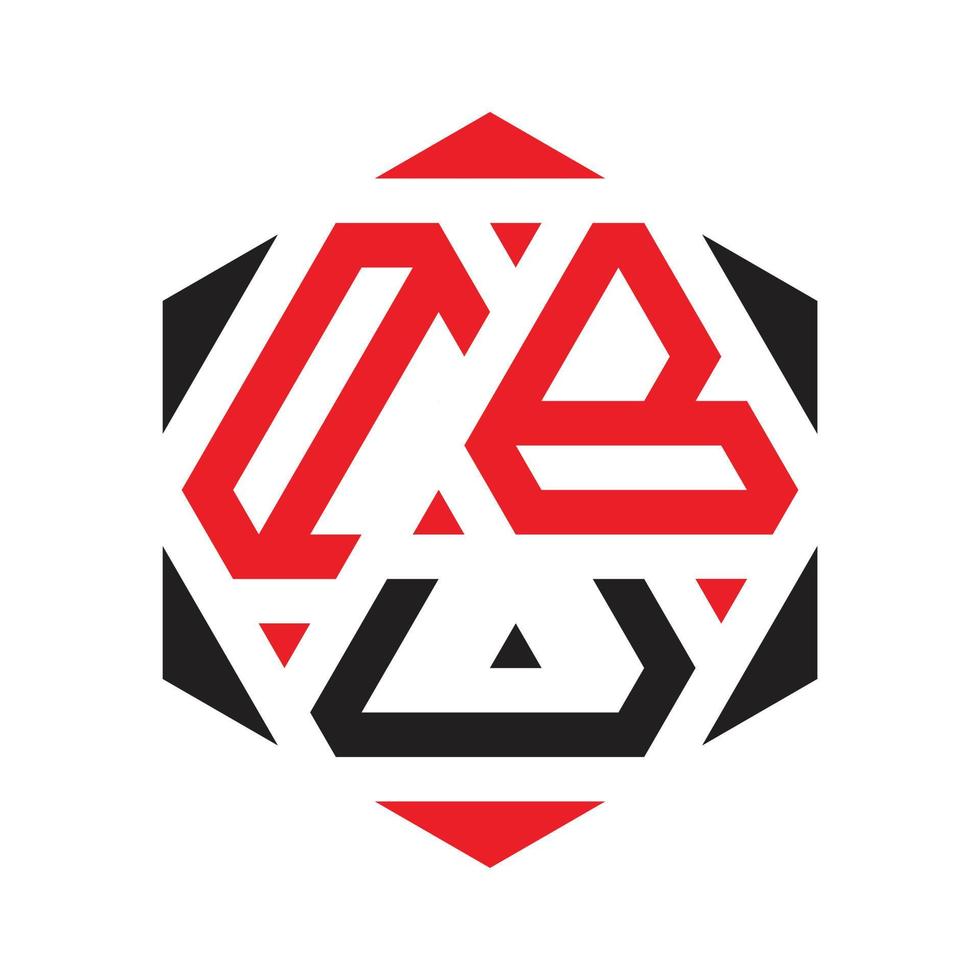 design de logotipo de três letras de polígono criativo vetor