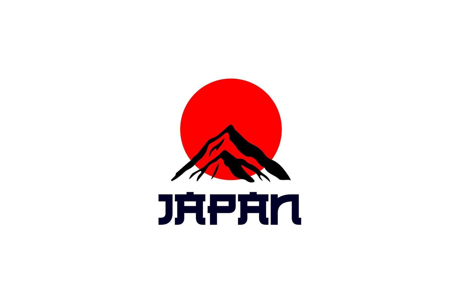 elemento de design de logotipo de vetor. montanha, natureza japão vetor